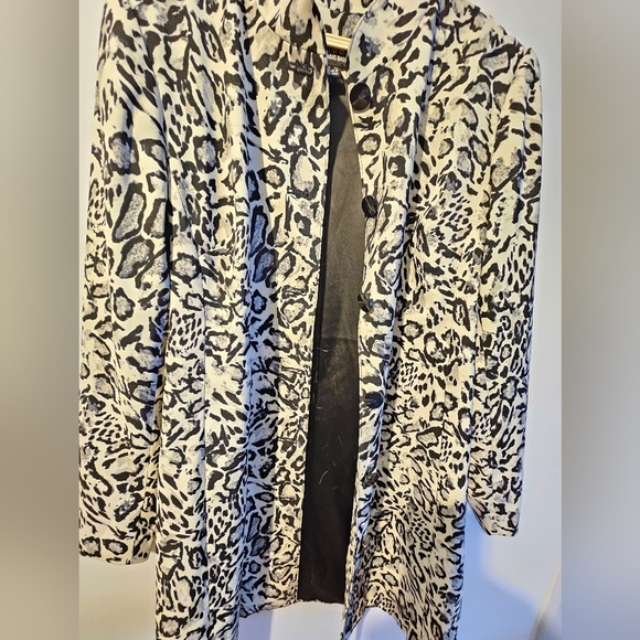 Dennis Basso leopard print coat, sz xs - Picture 1 of 8